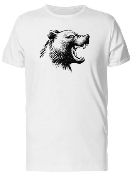 

Angry Bear Grunge Sketch Men's Tee -Image by Shutterstock, White;black