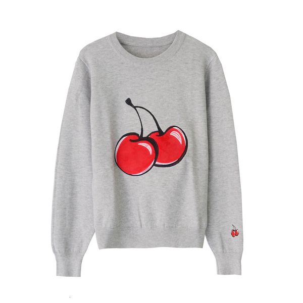 

2121 tiktok new style, women's suit pullover, college cherry, embroidered long sleeved sweater., White;black