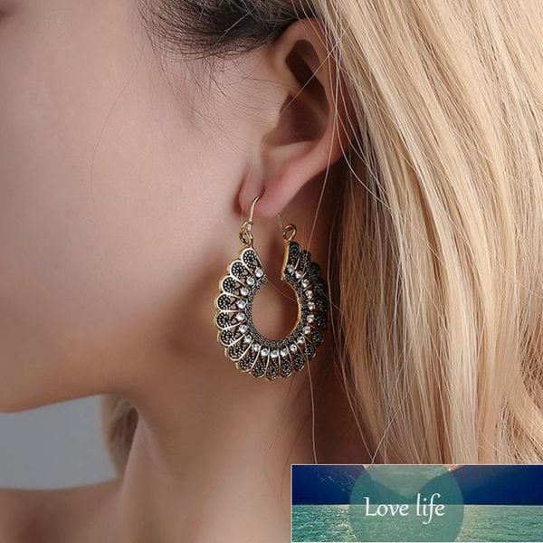 

earrings bohemian ethnic earing vintage openwork temperament crystal earrings for women brincos earing oorbellen gift Â factory price expert, Silver