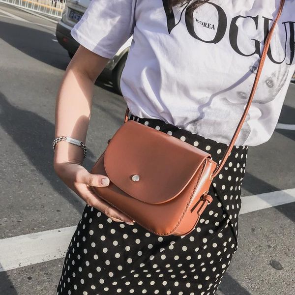 

evening bags 2021 origional women's oily leather satchel mini shoulder bag japanese artistic