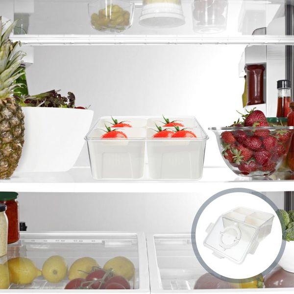 

storage bottles & jars 1pc portable food box crossing compartment container