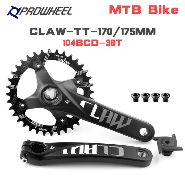 

bike heels & chainwheels prowheel mtb bicycle crank sprockets 104bcd 170/175mm chainwheel round 30/32/34/36/38t bottom bracket bb mount