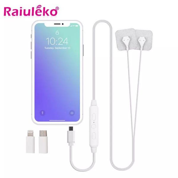 

portable mobile phone massager electric tens therapy body muscle stimulator ems digital machine 6 modes accessories