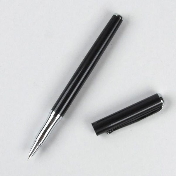 

wingsung black purple pink 0.38mm extra fine nib fountain pen for finance metal ink pens office school supplies