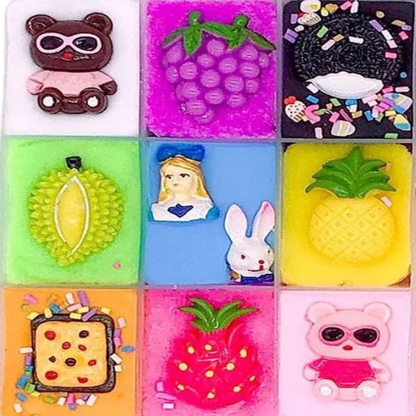 

diy cute polymer slime clay soft stretchy charms elasticity doll slime kids toys for children kid relief stress toy gift