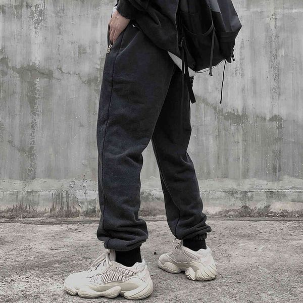 

street sweatpants streetwear harajuku joggers hip hare fashion pants, Black