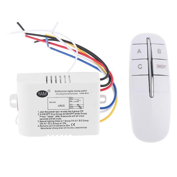 

smart home control three way 220v power supply wall remote switch wireless