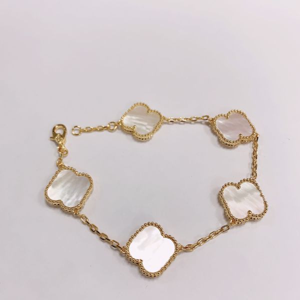 

designer charm bracelet love pendant cleef screw bracelets clover party wedding couple van gift ladies fashion jewelry [with box] a2h, Golden;silver