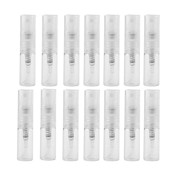 

storage bottles & jars 200pcs/lot 2ml transparent plastic spray bottle small cosmetic packing atomizer perfume atomizing liquid container