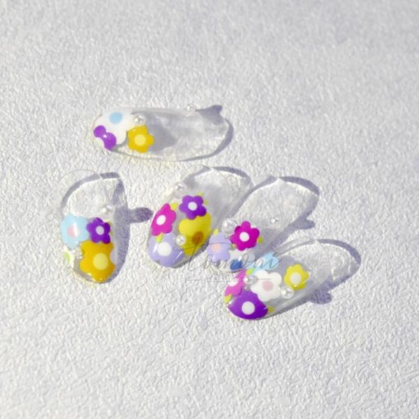 

nail art kits 2021 beautizon cute image flowers leaves cactus sticker 3d engraved decorations decals design