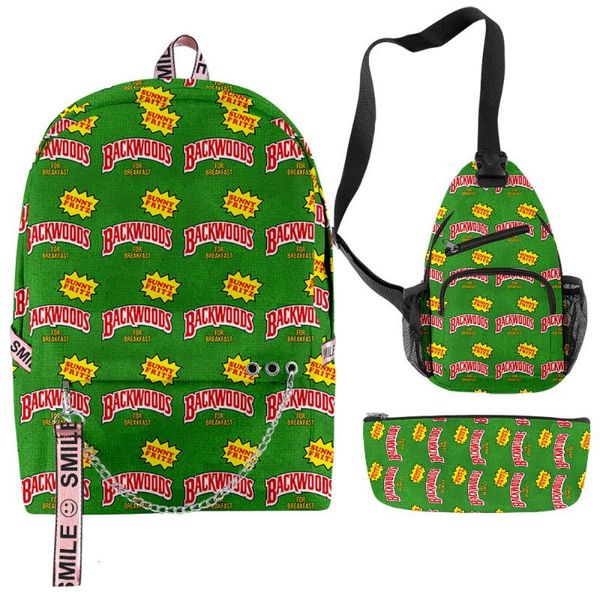 

backpack backpacks sets 3 pieces backwoods rello keys accessories boys girls school bags tough oxford warterproof travel
