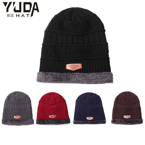 

hat men's winter knitted wool psh thickened warm and cold proof cycling women's cotton hat, Blue;gray