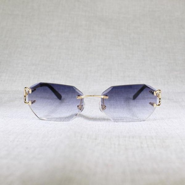 

fashionable sun frames sunglasses small rimless vintage men square diamond lens cutting eyeglasses for women clear glasses metal frame oculo, Black