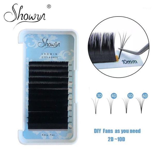 

easy fanning fans 3d silk bloom eyelash extensions 1 second to fan lashes auto arrived automatic flower lash1
