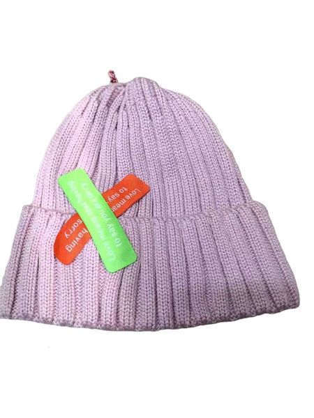

street fashion cross label knitted melon skin cap for children, Yellow
