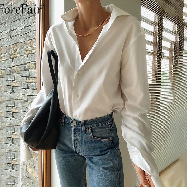 

white long sleeve button casual basic women t shirt autumn spring fashion tee streetwear 2021, Black;white