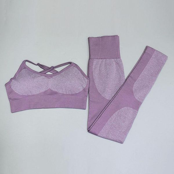 

yoga outfit women's tracksuit high waist seamless hip lifting moisture absorption and breathable running training pants sports bra set