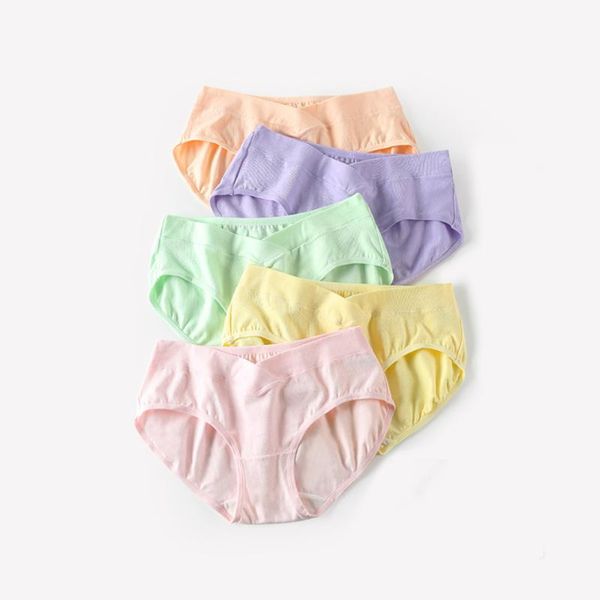

printed cotton maternity panties low waist v briefs for pregnant women summer pregnancy underwear lingeri bottoms, White