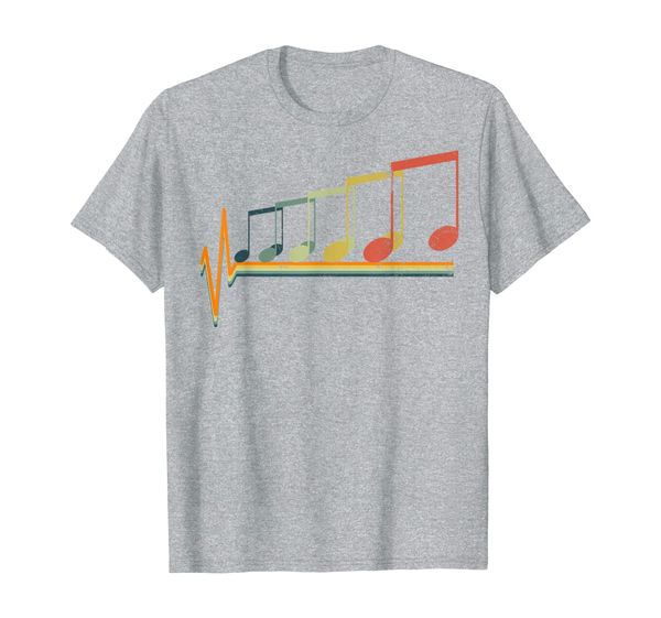 

music teacher t-shirt gift tshirt note tee vintage ecg, White;black
