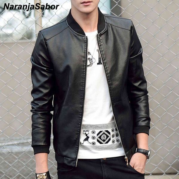 

naranjasabor - men's motorcycle tight synthetic leather et, fashion, spring and autumn, n55920, new in 20, Black
