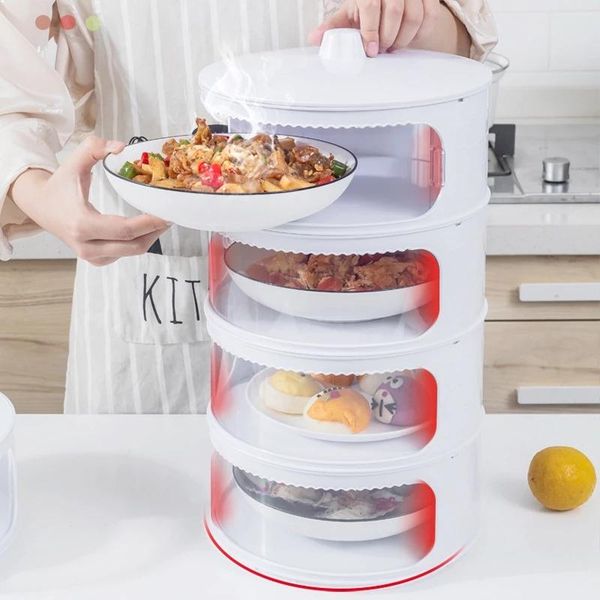 

kitchen storage & organization stackable insulation cover transparent dustproof portable removable vegetable basket with lids
