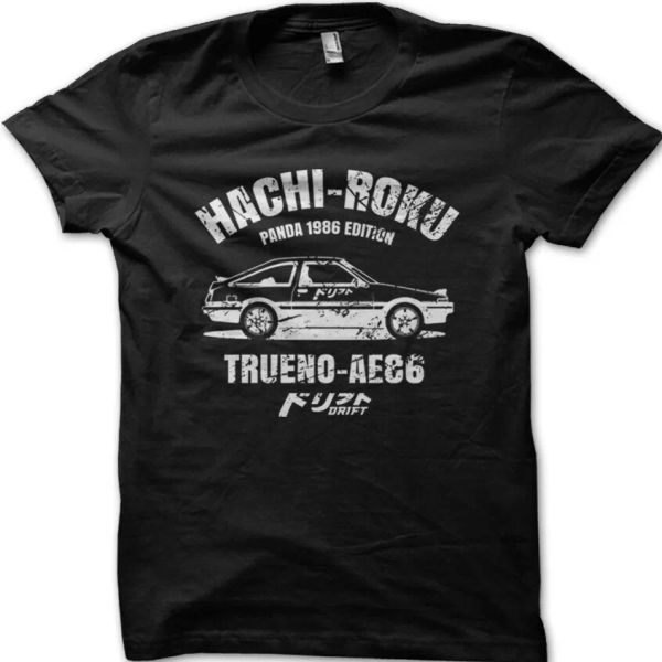 

Hachi Roku AE 86 Trueno Panda printed t-shirt 9007, White;black
