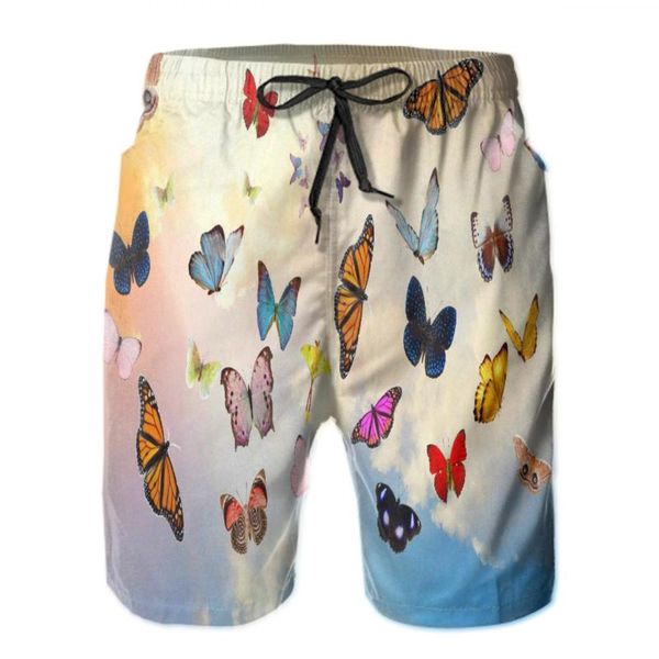 

men's shorts 2021 butterfly oversized beach tattoo man/male sports panties clips adult, White;black