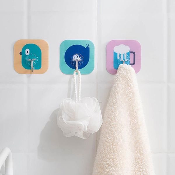 

hooks & rails punch-plug hook cartoon animal wall hanging storage multi-function adhesive power cord socket hanger multi-purpose