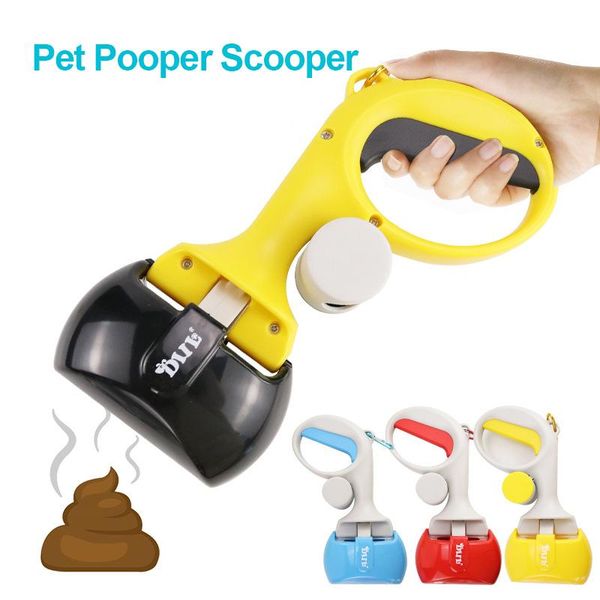 

portable pet dogs pooper scooper for outdoor clean dog pickup clip waste scoop poop pick up holder sanitary remover apparel