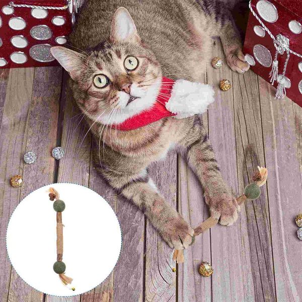 

cat toys chew silvervine stick treat with catnip and bell for teeth cleaning