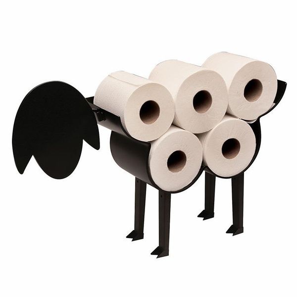 

hooks & rails sheep bathroom decoration roll paper holder wall mounted toilet storage rack animal bedroom tissue towel organizer stand