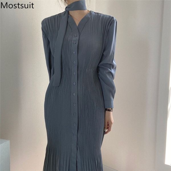 

v-neck single-breasted bleted shirt dress women spring full sleeve folded office elegant female dresses vestidos femme 210518, Black;gray