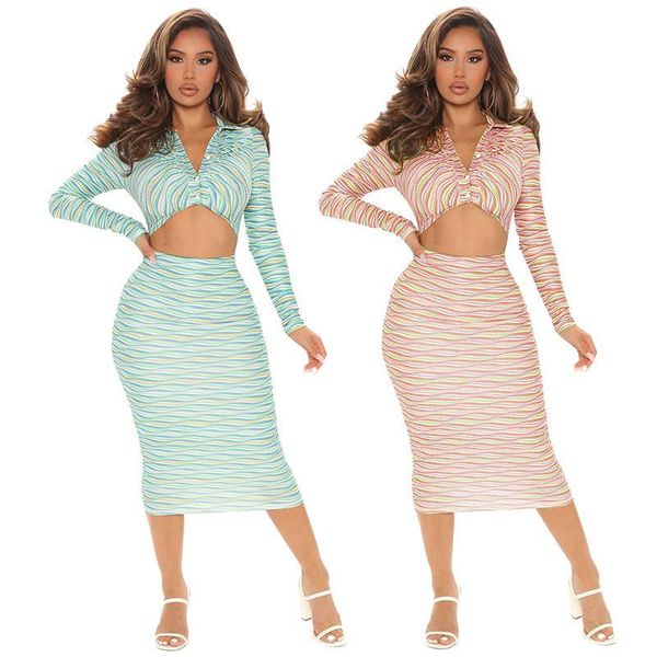 

casual dresses spring autumn dress women long sleeve print turndown collar hollow out fashion slim midi maxi pencil vestidos mujer, Black;gray