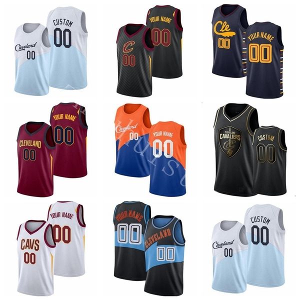 

print men cleveland cavaliers collin sexton andre drummond darius garland lsrry nnce jr any player customizes a basketball jerseys, Black;red