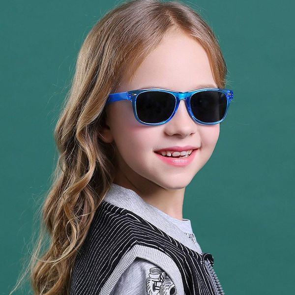 

sunglasses kids square polarized children fashion vintage girls boys baby tr90 sun glasses uv400 eyewear yk802, Blue