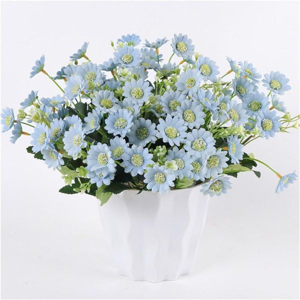 

artificial small daisy flowers bouquet lovely silk decorative flower fake for home wedding & wreaths