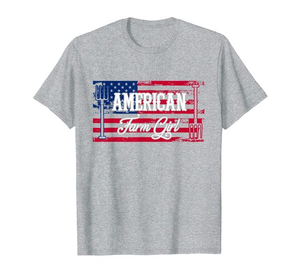 

american farm girl t-shirt, White;black
