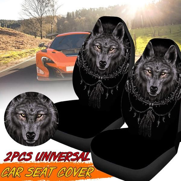 

car seat covers 2pcs universal 3d wolf printed cover cushion protector for suv