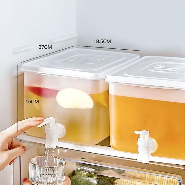 

storage bottles & jars portable refrigerator cold kettle with faucet large capacity heat resistant water jug household beverage container ye