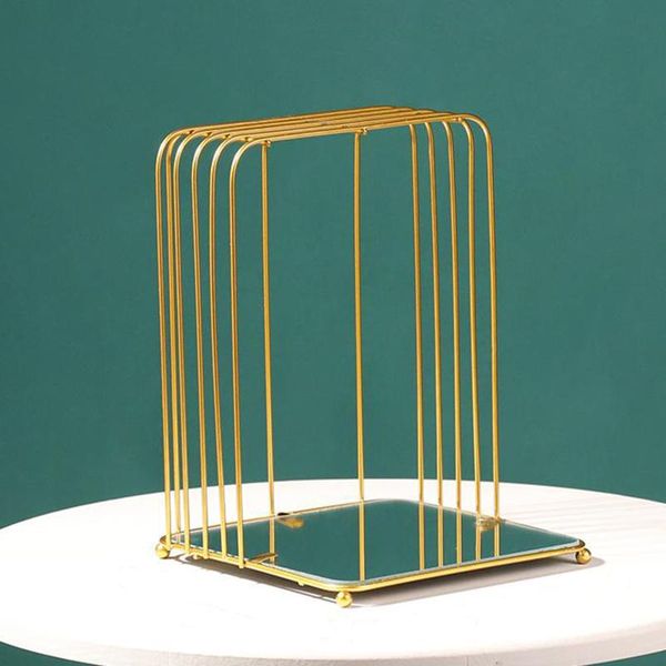 

hooks & rails bird cage shape iron art cosmetic storage makeup rack for home living room perfume