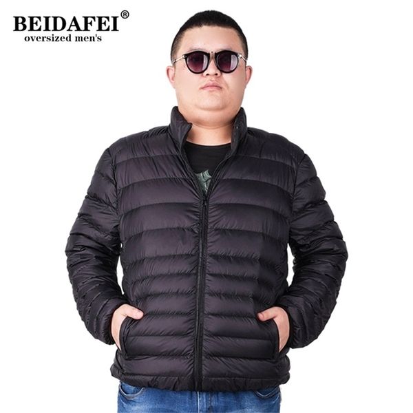 

oversized 12xl 13xl men's lightweight jacket spring autumn men's lightweight water-resistant packable puffer jacket 220105, Black