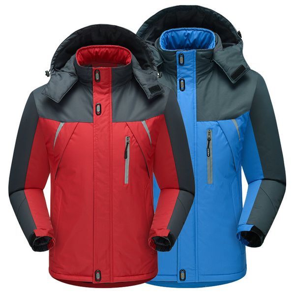 

men's plush and thickened assault jacket labor protection cold proof cotton padded group, Black;brown