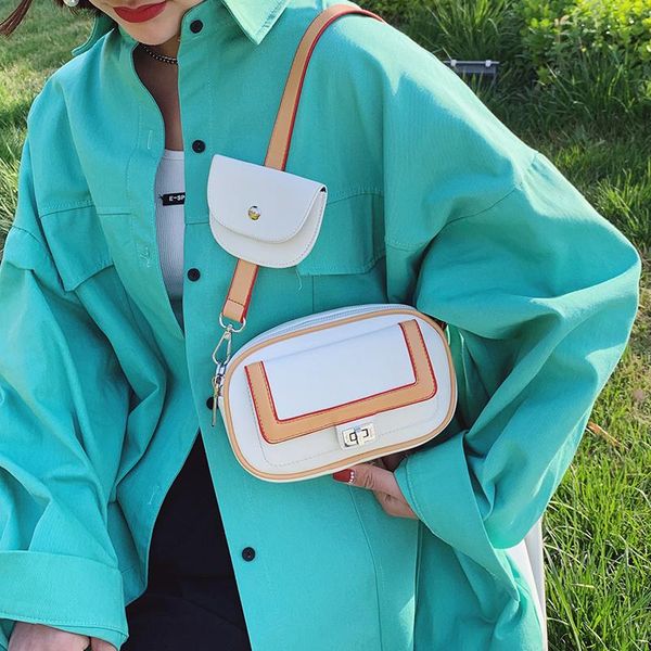 

cross body simple square shoulder bags for women soft pu leather waist bag 2021 wild crossbody girls casual white purses and handbags