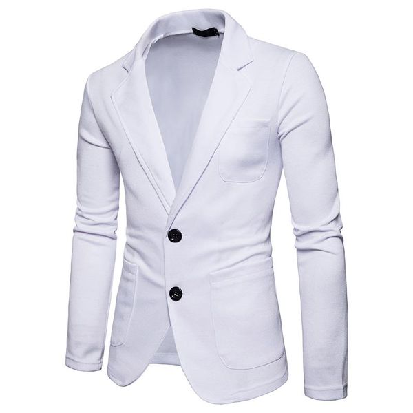 

men's suits & blazers slim fit suit jacket arrivals single button spring coat autumn outwear 2 buttons eu size m-xxl, White;black