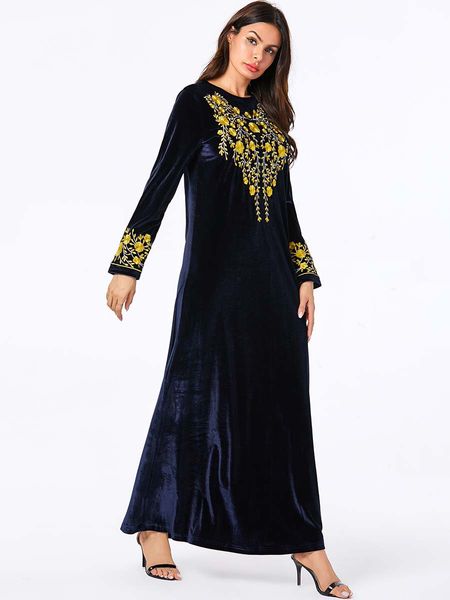 

dubai kaftan veet muslim dress women maxi kimono jubah long robe abaya hijab dresses arab islamic clothing turkey arabic dress, Red