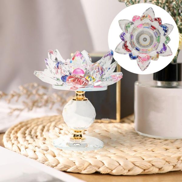 

exquisite crystal lotus metal candleholder household decorative candlestick candles