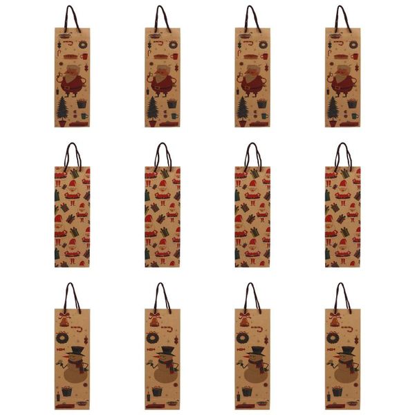 

christmas decorations 12pcs cases stylish gift pouches elements bottle bags