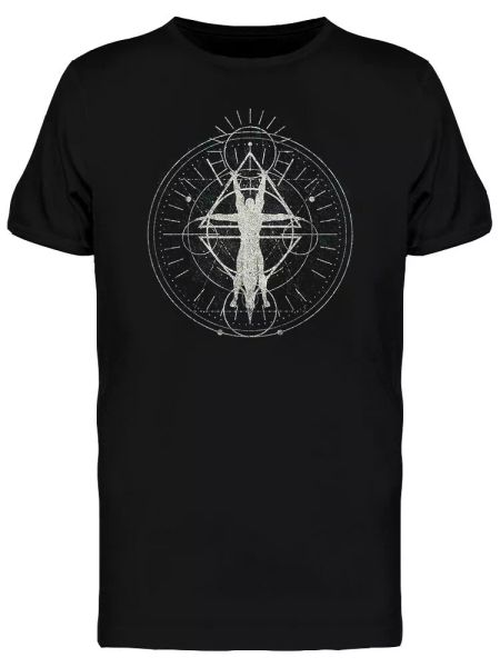 

occult man circle tee men's -image by shutterstock, White;black