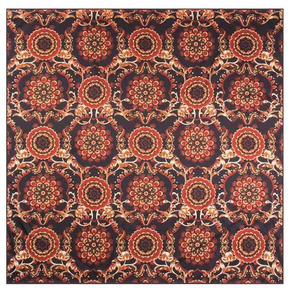 

scarves manual hand rolled twill silk scarf women cashew print square wraps echarpe curled foulards femme bandana hijabs 90cm, Blue;gray