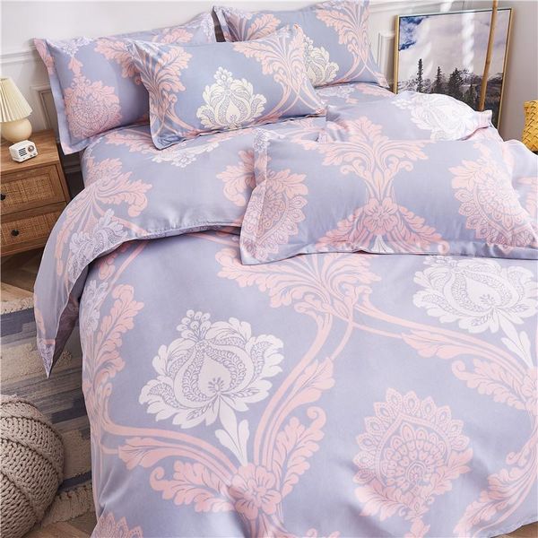 

bedding sets home textile classic pattern duvet cover pillow case bed sheet breathable single double king  twin set oceania